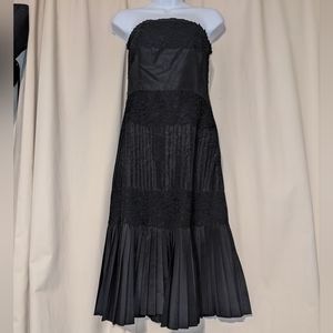 Banana Republic black silk strapless mermaid dress 4 nwt